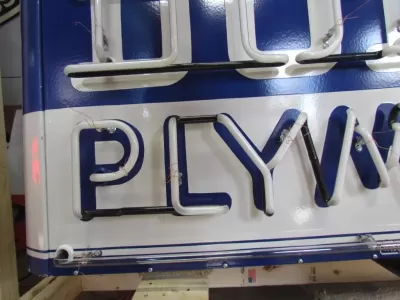 New Dodge/Plymouth Double-Sided Porcelain Neon Sign with Bullnose 72"W x 40"H