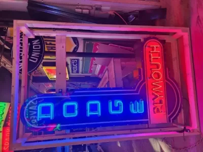 New Dodge Plymouth Vertical Porcelain Neon Sign 4 FT W x 7 FT H