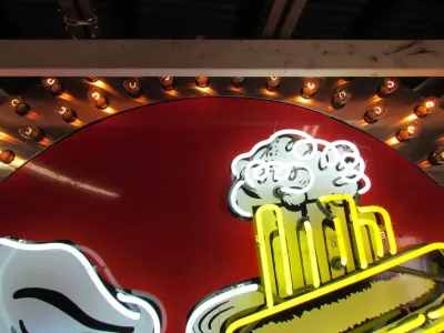 New Licensed "Dog n' Suds" Painted Neon Sign with Chaser Lights 106.5 IN W x 96 IN H