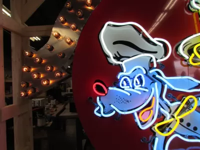 New Licensed "Dog n' Suds" Painted Neon Sign with Chaser Lights 106.5 IN W x 96 IN H