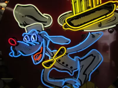 New Licensed "Dog n' Suds" Painted Neon Sign with Chaser Lights 106.5 IN W x 96 IN H