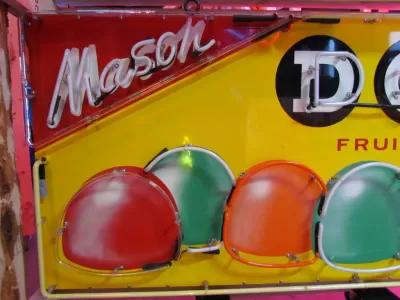 New DOTS Candy Box Porcelain Neon Sign 80 IN W x 23 IN H