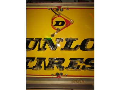 New Dunlop Tires Porcelain Neon Sign 52"W x 28"H
