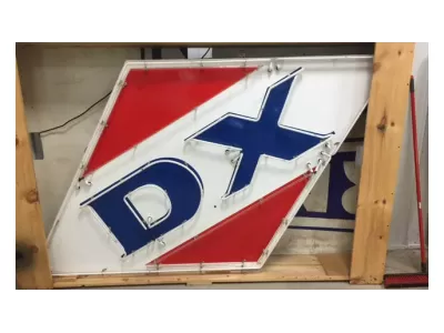 Original DX Porcelain Neon Sign 10 FT W x 68 IN H 