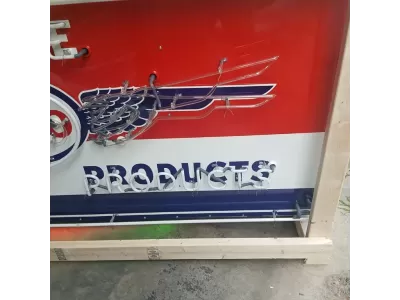 New "Esso Humble" Animated Single-Sided Porcelain Neon Sign 96"W x 38"H