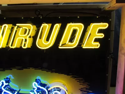 New Evinrude Porcelain Neon Sign 60"W x 30"H