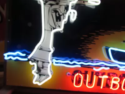  New Evinrude Porcelain Neon Sign 60"W x 30"H