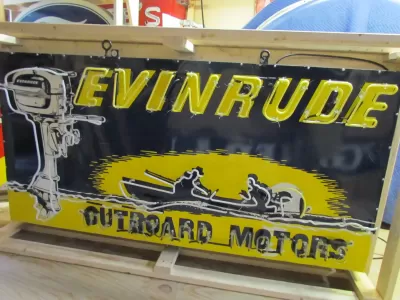  New Evinrude Porcelain Neon Sign 60"W x 30"H