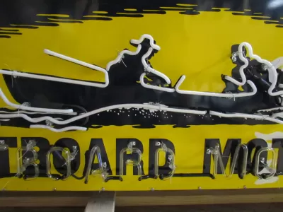  New Evinrude Porcelain Neon Sign 60"W x 30"H