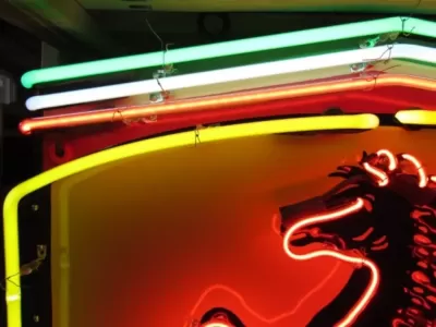 New Ferrari Porcelain Neon Sign 35"W x 48"H