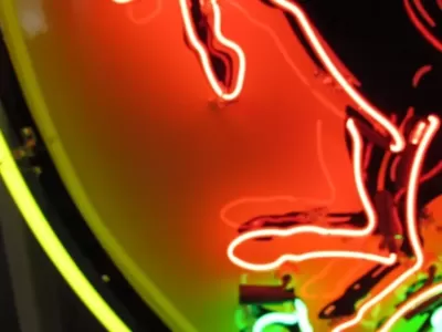 New Ferrari Porcelain Neon Sign 35"W x 48"H