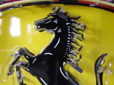 New Ferrari Porcelain Neon Sign 35"W x 48"H