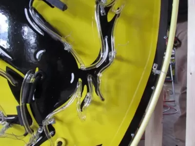 New Ferrari Porcelain Neon Sign 35"W x 48"H