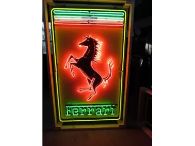 New Ferrari Porcelain Neon Sign 36"W x 72"H