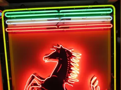 New Ferrari Porcelain Neon Sign 36"W x 72"H