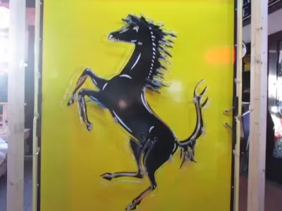 New Ferrari Porcelain Neon Sign 36"W x 72"H