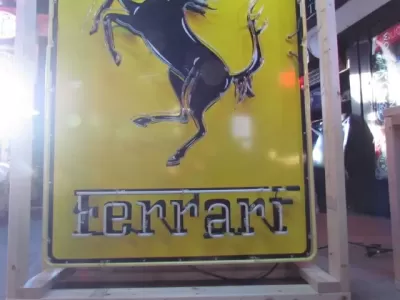 New Ferrari Porcelain Neon Sign 36"W x 72"H