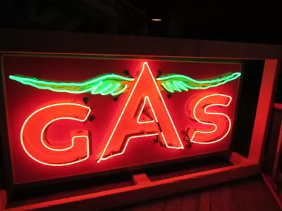 New Flying A GAS Porcelain Neon Sign - 59" x 29"