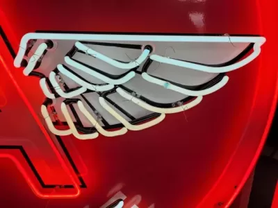 New Flying A Service Porcelain Neon Sign 60 IN Diameter