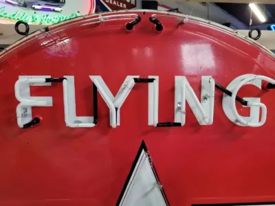 New Flying A Service Porcelain Neon Sign 60 IN Diameter