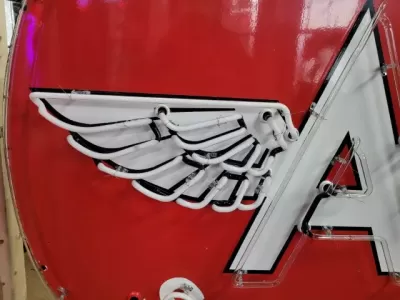 New Flying A Service Porcelain Neon Sign 60 IN Diameter