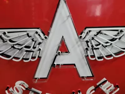 New Flying A Service Porcelain Neon Sign 60 IN Diameter