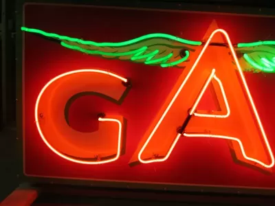 New Flying A GAS Porcelain Neon Sign - 59" x 29"