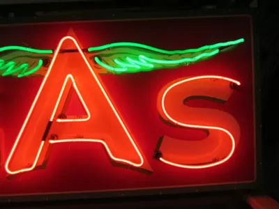New Flying A GAS Porcelain Neon Sign - 59" x 29"