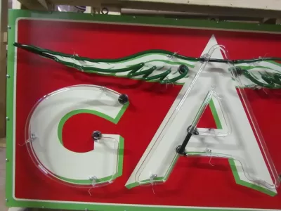 New Flying A GAS Porcelain Neon Sign - 59" x 29"