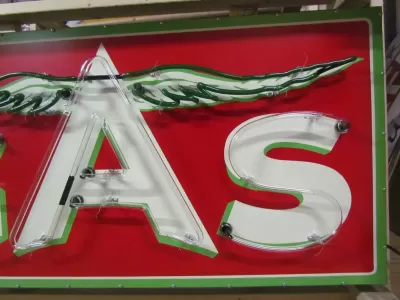 New Flying A GAS Porcelain Neon Sign - 59" x 29"