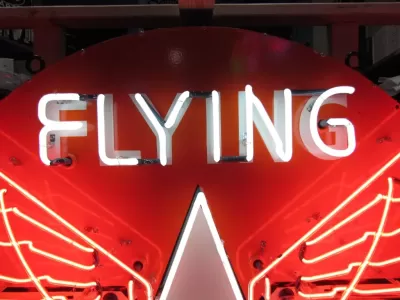 New Flying A Service Porcelain Neon Sign 72" W x 60" Diameter