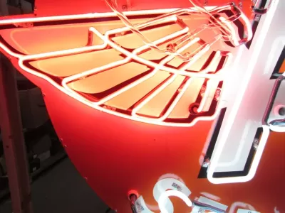 New Flying A Service Porcelain Neon Sign 72" W x 60" Diameter