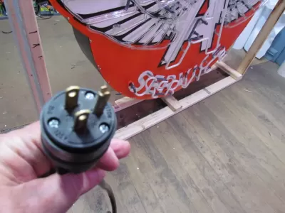 New Flying A Service Porcelain Neon Sign 72" W x 60" Diameter