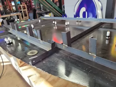 New Ford with Wings Double-Sided Porcelain Neon Sign 16 FT W x 6 FT H