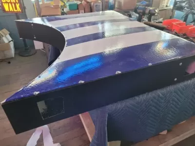 New Ford with Wings Double-Sided Porcelain Neon Sign 16 FT W x 6 FT H