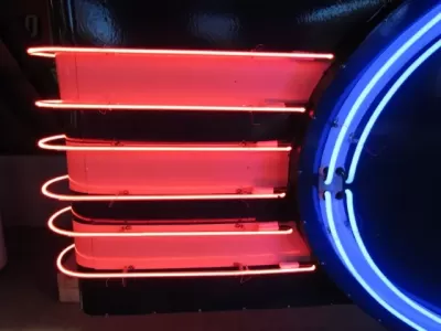 New Ford with Wings Double-Sided Porcelain Neon Sign 16 FT W x 6 FT H