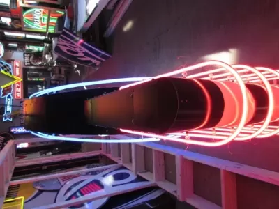 New Ford with Wings Double-Sided Porcelain Neon Sign 16 FT W x 6 FT H