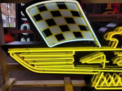 New Ford 427 Logo Porcelain Neon Sign - 8 FT W x 40 IN H