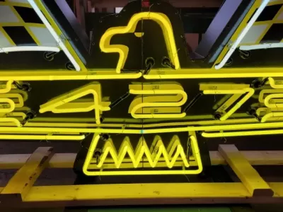 New Ford 427 Logo Porcelain Neon Sign - 8 FT W x 40 IN H