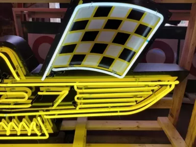 New Ford 427 Logo Porcelain Neon Sign - 8 FT W x 40 IN H