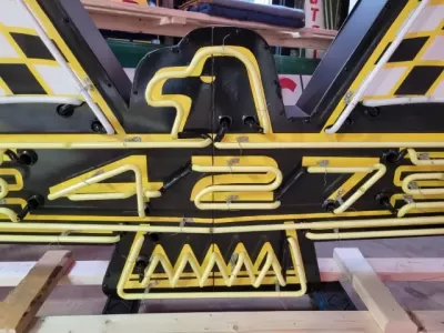 New Ford 427 Logo Porcelain Neon Sign - 8 FT W x 40 IN H