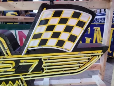 New Ford 427 Logo Porcelain Neon Sign - 8 FT W x 40 IN H