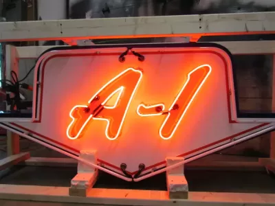 New Ford A-1 Animated Arrow Double-Sided Porcelain Neon Sign 6 FT W x 30"H