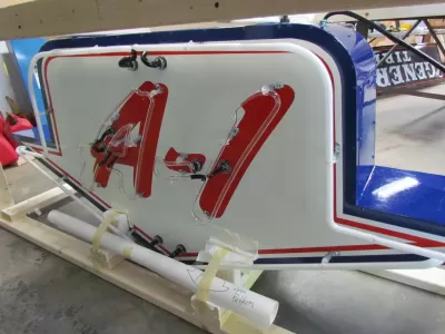 New Ford A-1 Animated Arrow Double-Sided Porcelain Neon Sign 6 FT W x 30"H