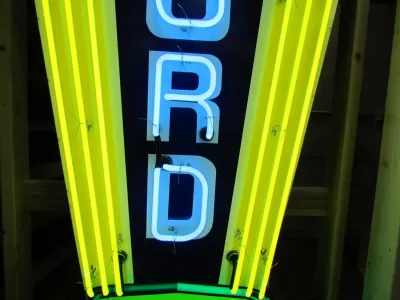 New Ford Jubilee Animated Porcelain Neon Sign 6 FT x 32" 