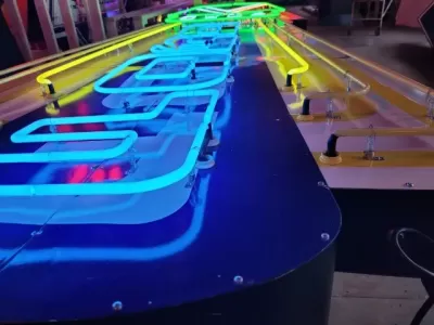 New Ford Jubilee Animated Porcelain Sign with neon 63 IN W  x 12 FT H 