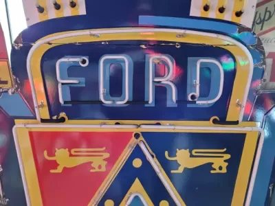 New Ford Jubilee Animated Porcelain Sign with neon 63 IN W  x 12 FT H 