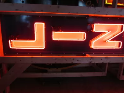 New Ford Motor Company / Lincoln Porcelain Neon Sign 6 FT W x 15 1/2 FT H