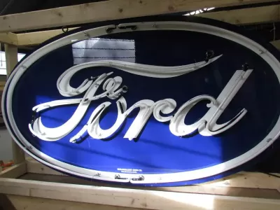 New Ford Oval Porcelain Neon Sign 6 FT Wide x 36" High