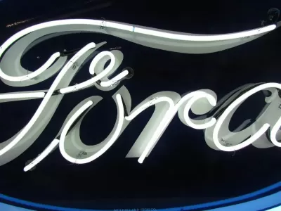 New Ford Oval Porcelain Neon Sign 6 FT Wide x 36" High